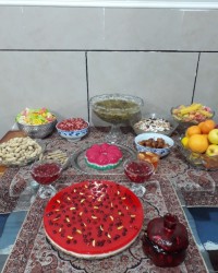 سفره یلدای ما خونه بابا جون