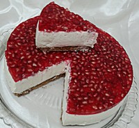 چیز کیک انار بدون نیاز به فر