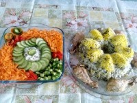 باقلاپلو با مرغ