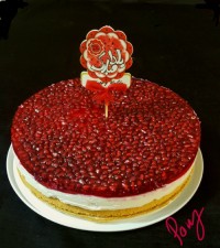 چیز کیک انار بدون نیاز به فر