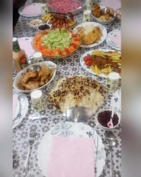 میز شام تولدم....