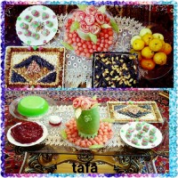 اینم میز شب یلدا کار خودمه همش