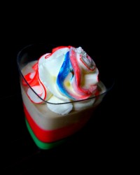 موس موز با مغز کیک شکلاتی