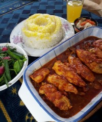 خورش فیله مرغ و قارچ