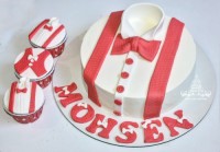 کیک خامه با دکور فوندانت