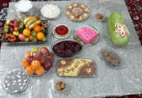 اینم سفره شب یلدای پارسال مون