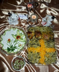 پلو اسفناج بامرغ?????