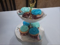 کاپ کیک موزی با رویه شکلات