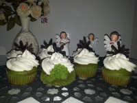 کاپ کیک اسفناج باتزئین خامه