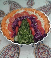 سالاد فصل رنگی رنگی