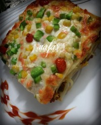 لازانیا باگوشت و سبزیجات