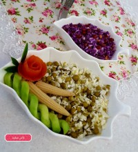 سالاد کلم و نخود فرنگی