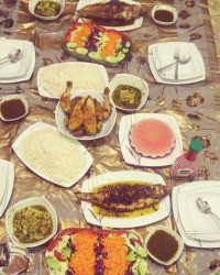 سفره ی شام من برای مهمونام