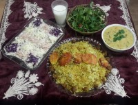 کلم_پلو سالاد_ کلم_و_نخودفرنگی