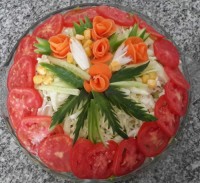 تزیین سالاد هنر خواهرم