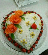 تزئین سالاد الویه