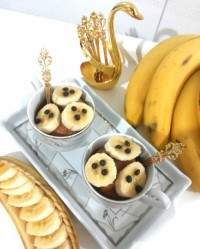 کیک لیوانی موزی کم چرب