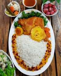 زرشک پلو مرغ