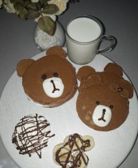 این هم پنکیک شکلاتی واسه بچه های عزیزم