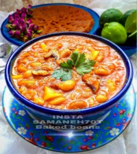 خوراک لوبیا و قارچ