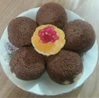 کیک فنجونی دو رنگ