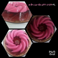 ژله اناناس و تمشک با گردو موز