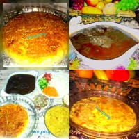 فسنجون. سوپ. برنج باته دیگ ِ نازش