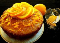 کیک پرتقالی با سس مخصوص
