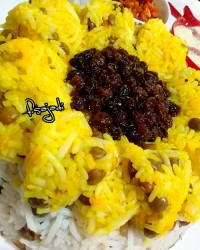 عدس پلو بدون گوشت