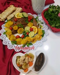 خوراک زبان لذیذو خوشمزه.