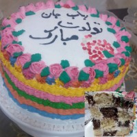 کیک خامه ای شطرنجی