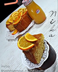 برش خورده ی کیک پرتقال باسس پرتقال