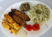 کباب تابه ایی و جوجه خونگی