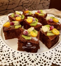 کیک خیس براونی عصرونه امروز من