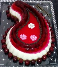 چیز کیک قالبی آلبالو