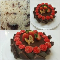 کیک گردو وشکلات