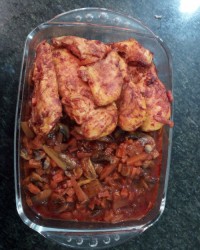 خورش فیله مرغ و قارچ