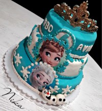 کیک سه طبقه سفارش مشتری