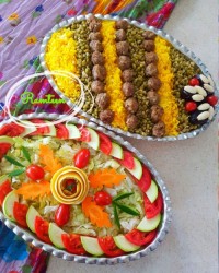 ماش پلو با کوفته قلقلی
