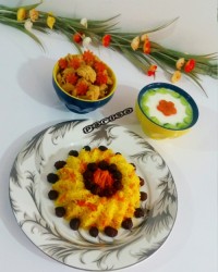 هویج پلو با گوشت قلقلی