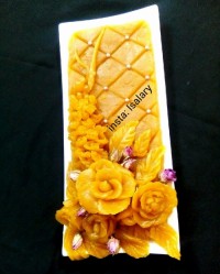 حلوا زعفرانی تزئین_حلوا