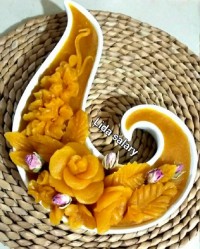 حلوا زعفرانی تزئین_حلوا