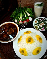 خورش کرفس خوشگل و خوش مزه و جا افتاده