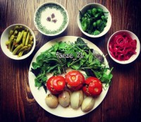 دلمه رنگارنگ سبزیجات