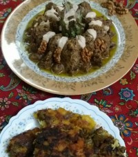 کشک بادمجون و کوکوی لوبیاسبز دستپخت مامان هنرمندم?