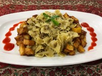 اسپاگتی با سس خامه