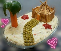 تزیین سالاد الویه