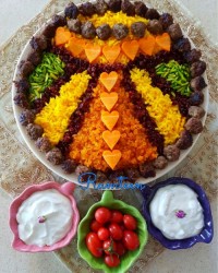 هویج پلو با گوشت قلقلی
