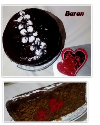 کیک سورپرایز قلبی