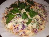 سالاد کلم و جعفری